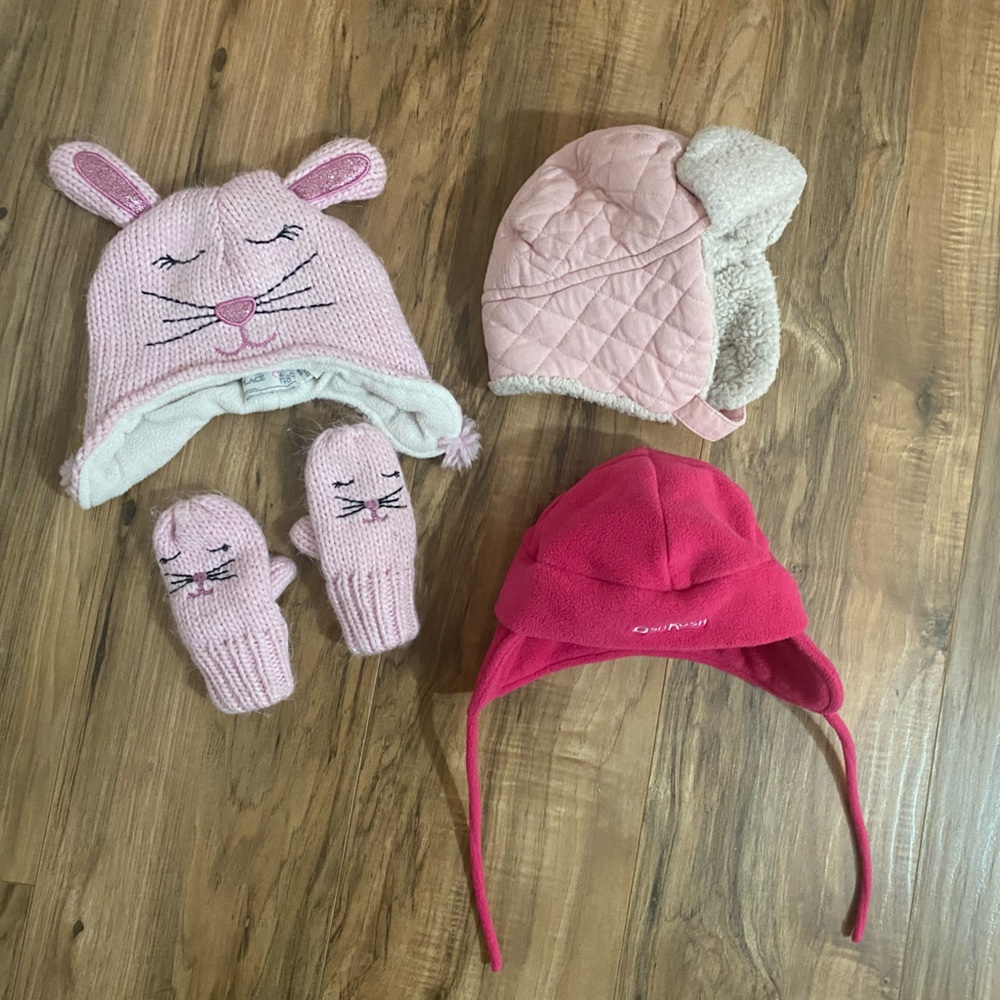 4/$10 12-24M Pink Winter Hat bundle